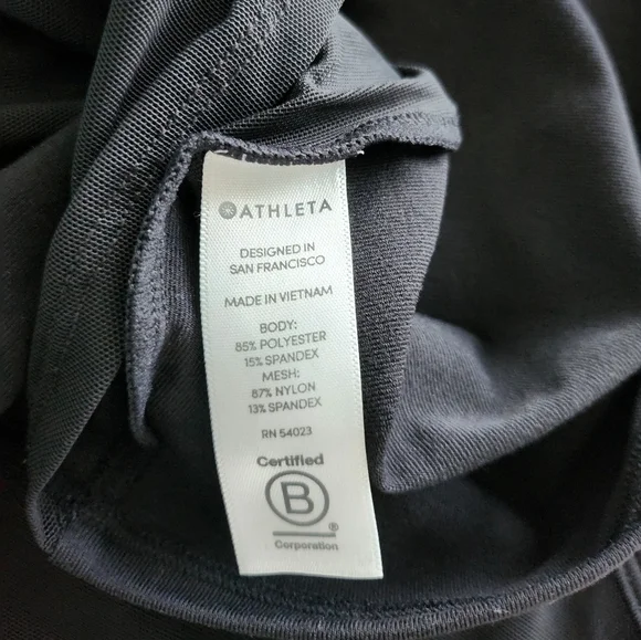 Athleta long sleeve black sheer floral crop top size Small - Picture 7 of 7